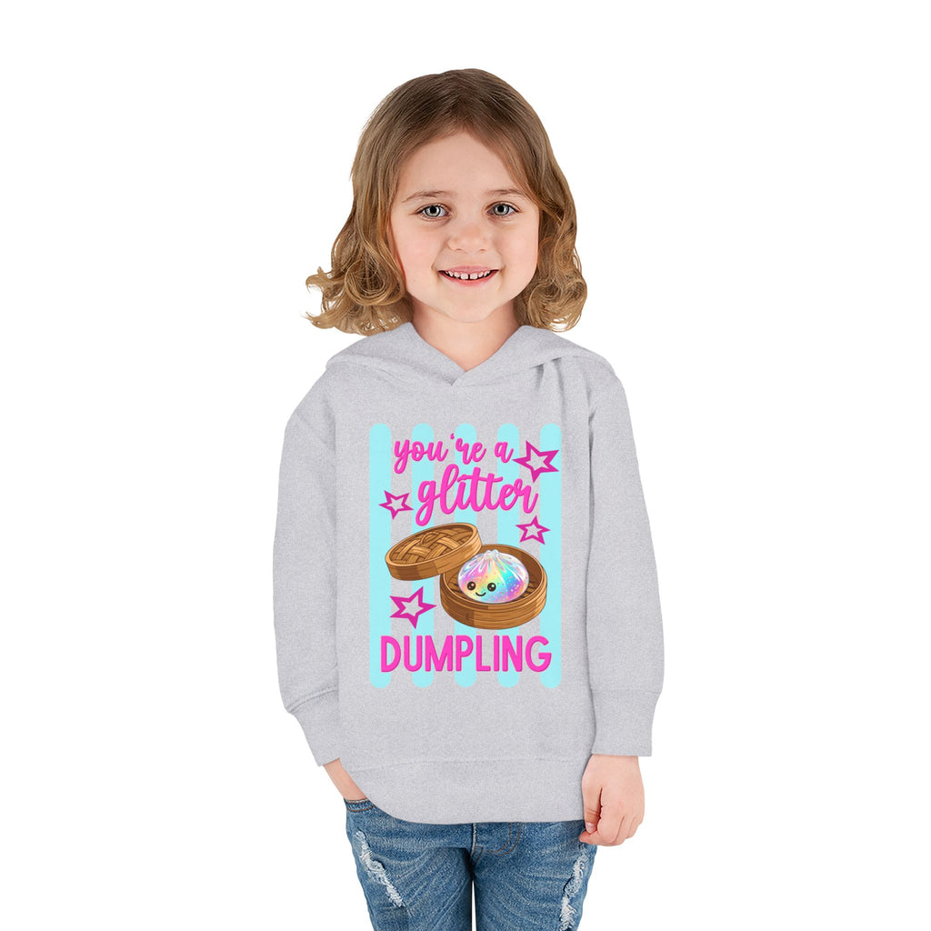Toddler Hoodie — "You're a Glitter Dumpling" Cute Dim Sum Kids Pullover