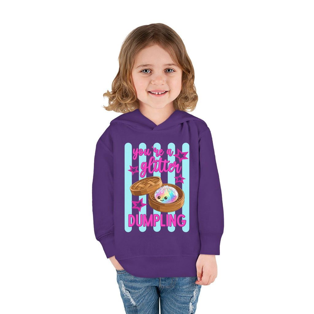 Toddler Hoodie — "You're a Glitter Dumpling" Cute Dim Sum Kids Pullover