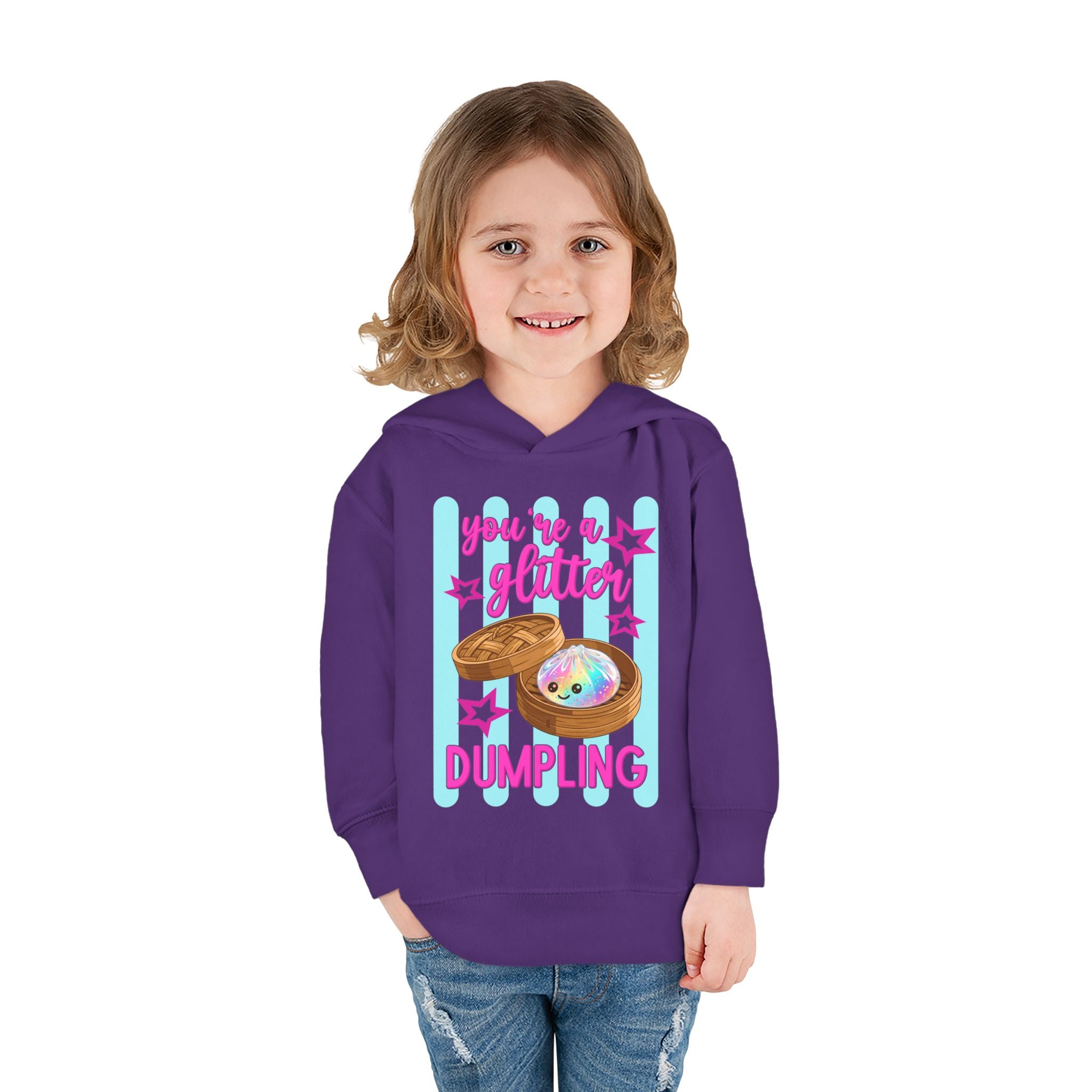 Toddler Hoodie — "You're a Glitter Dumpling" Cute Dim Sum Kids Pullover