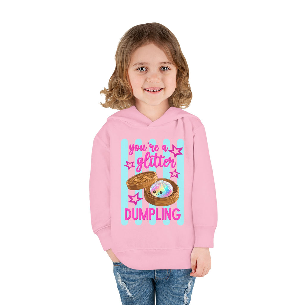 Toddler Hoodie — "You're a Glitter Dumpling" Cute Dim Sum Kids Pullover