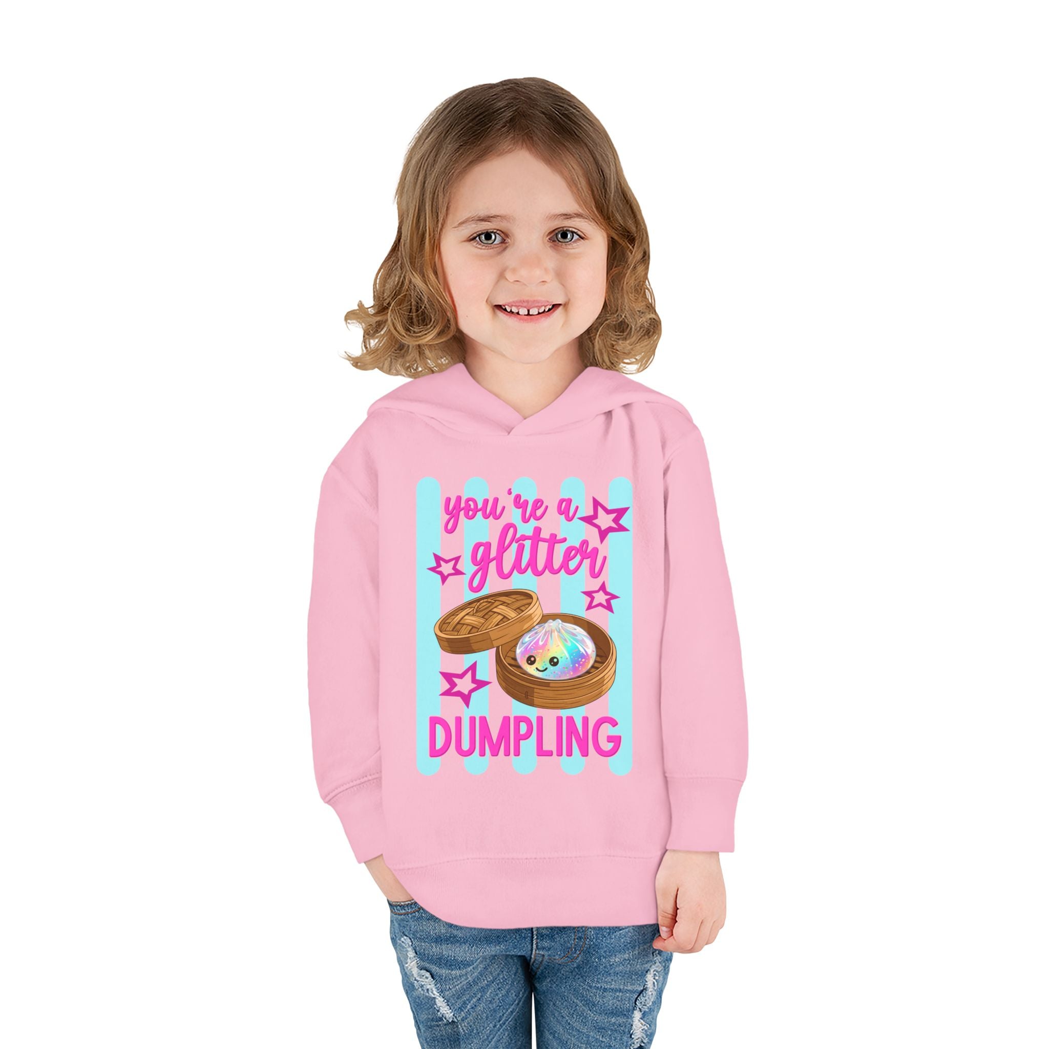 Toddler Hoodie — "You're a Glitter Dumpling" Cute Dim Sum Kids Pullover