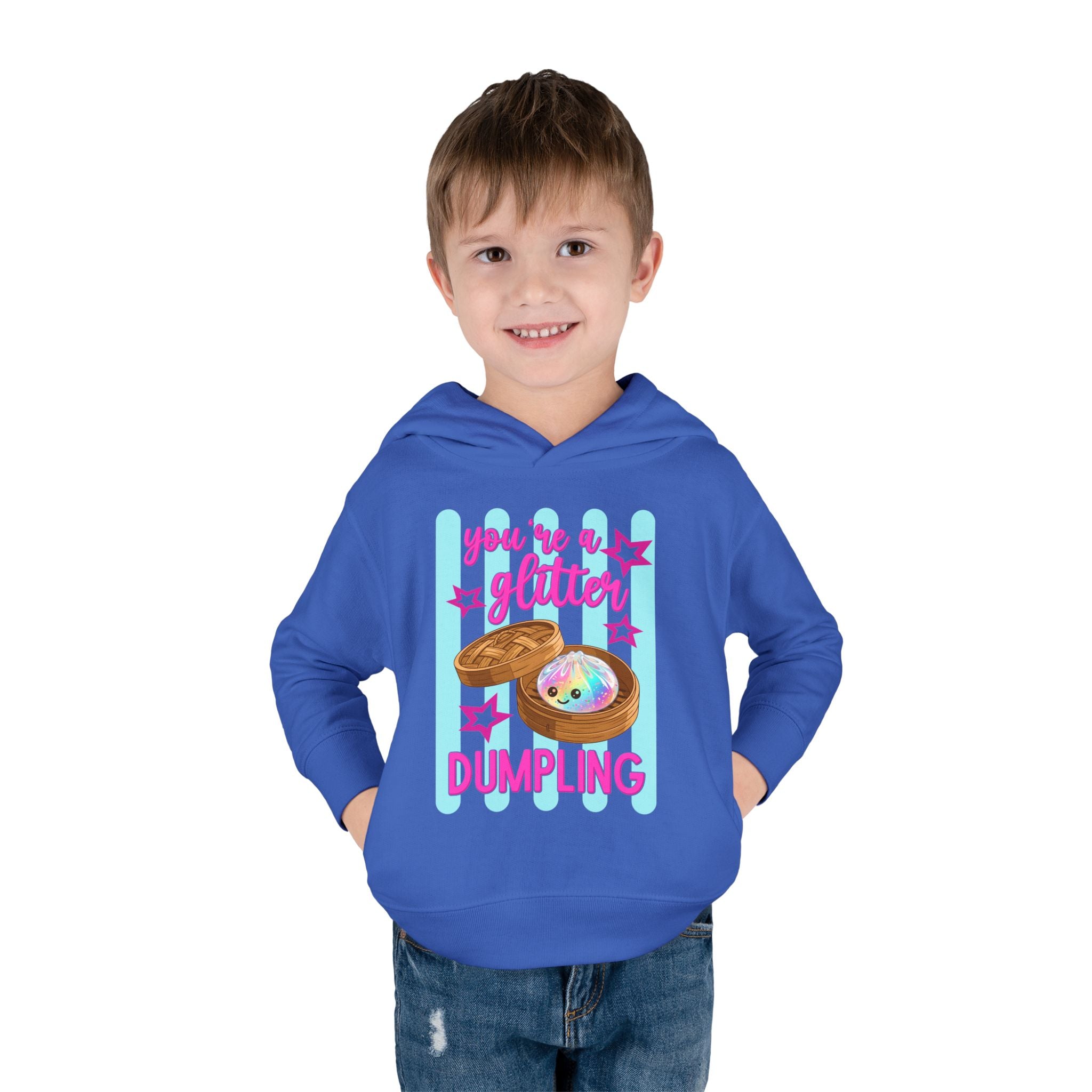 Toddler Hoodie — "You're a Glitter Dumpling" Cute Dim Sum Kids Pullover