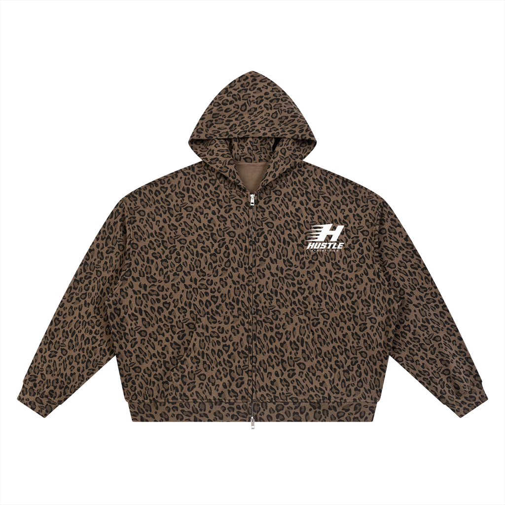 Raising Legends Leopard Oversized Zip Hoodie