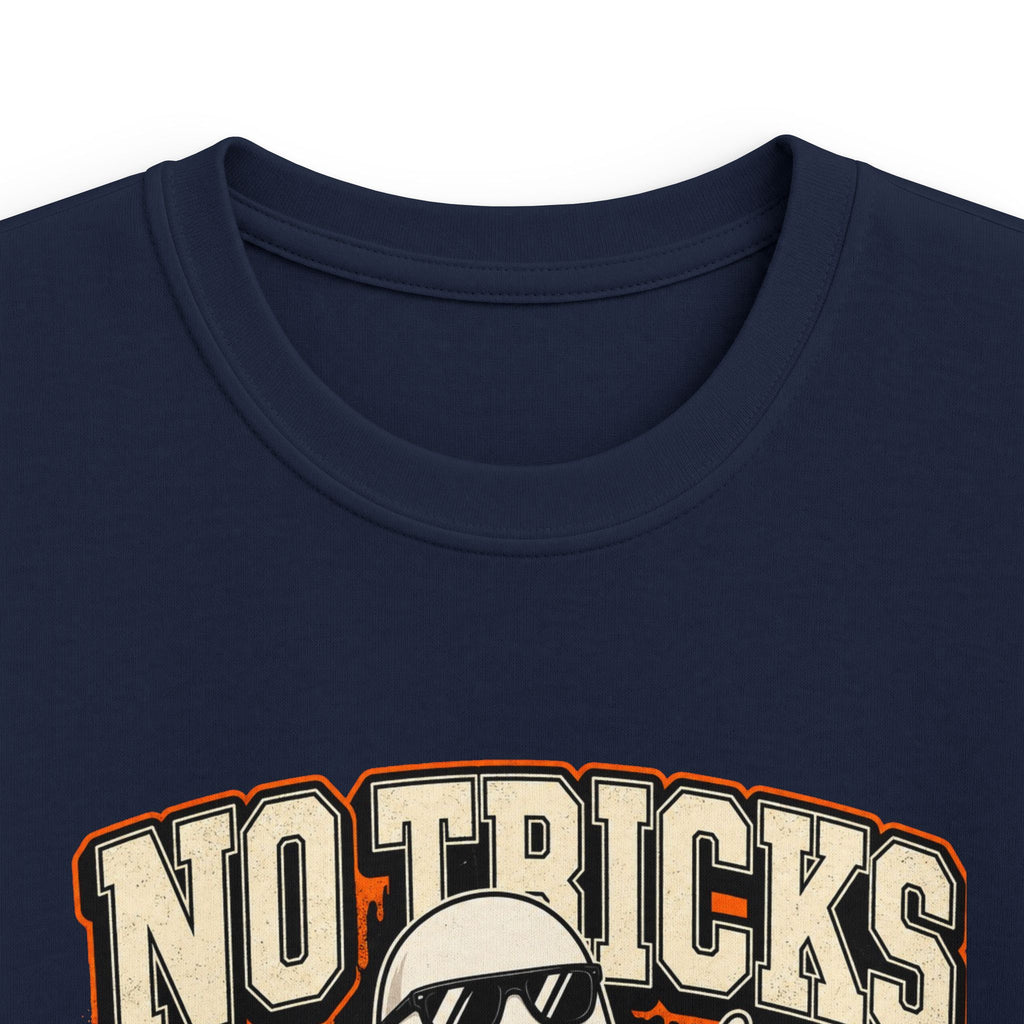 Kids Halloween T‑Shirt — "No Tricks Just Drip" Ghost Graphic