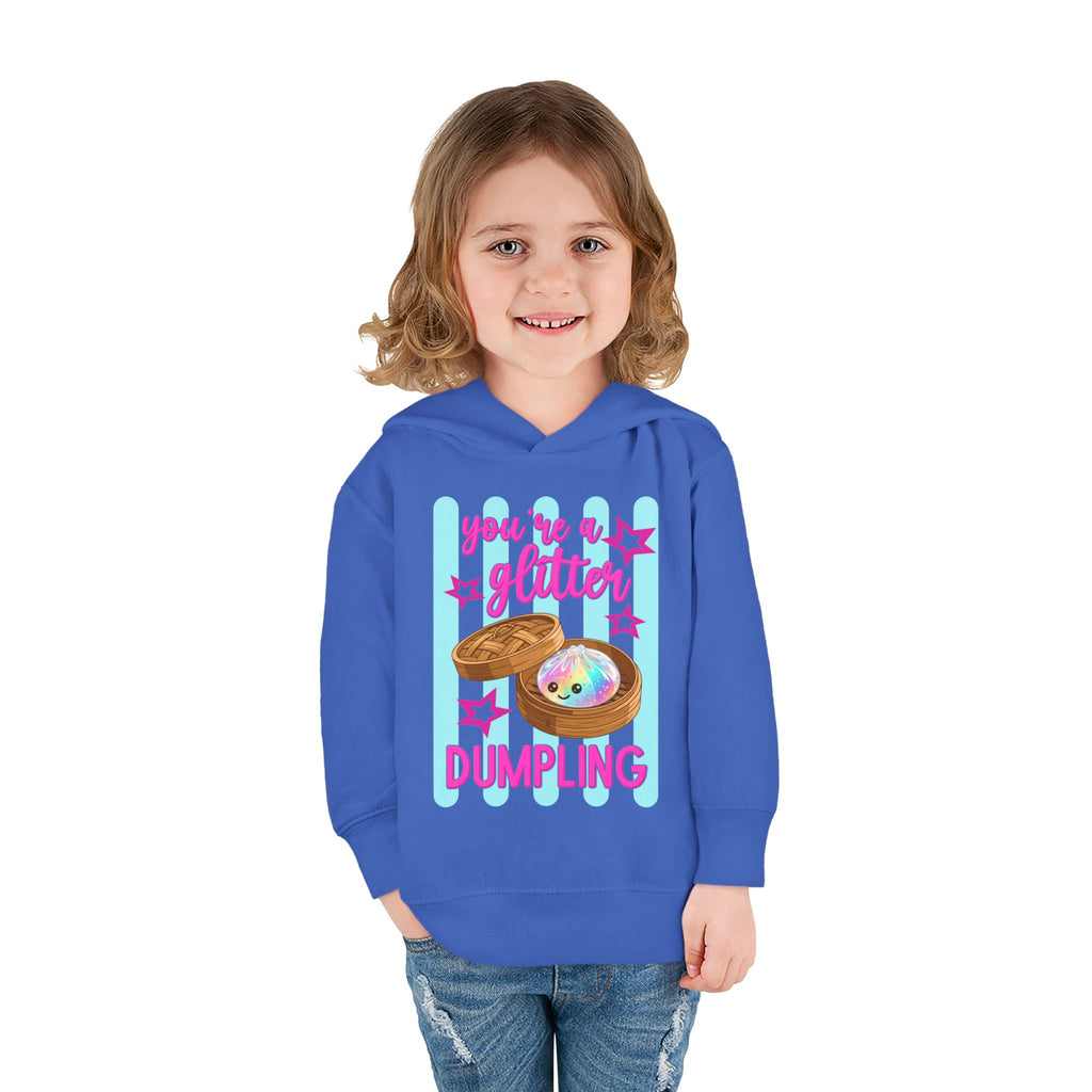 Toddler Hoodie — "You're a Glitter Dumpling" Cute Dim Sum Kids Pullover