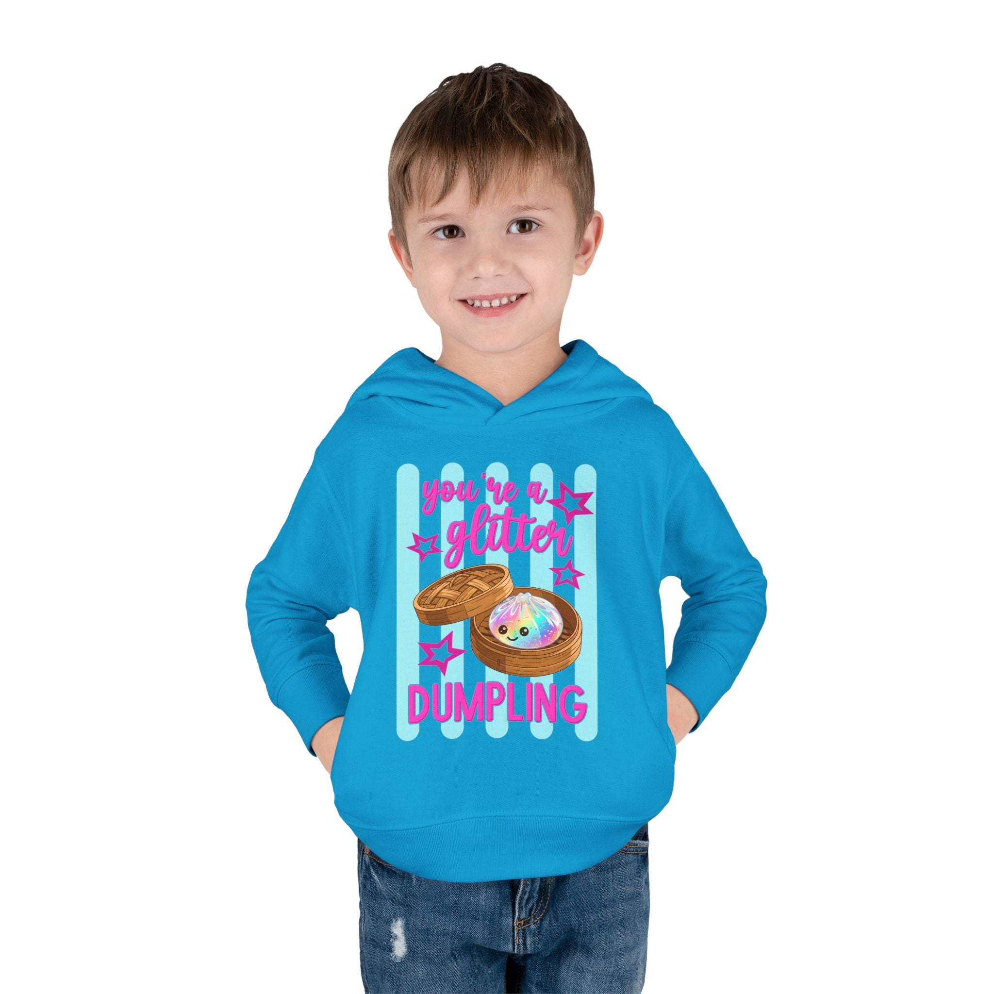 Toddler Hoodie — "You're a Glitter Dumpling" Cute Dim Sum Kids Pullover