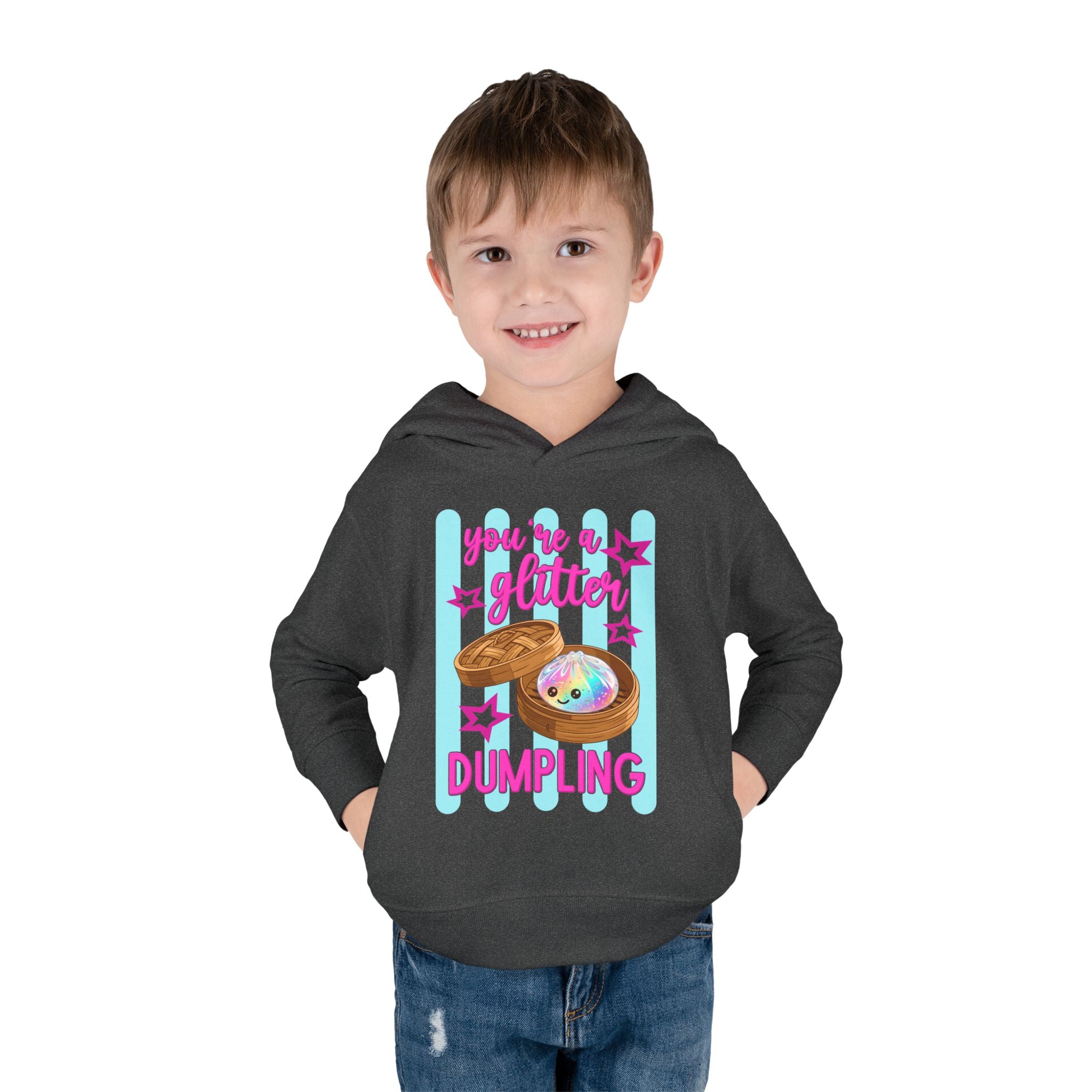 Toddler Hoodie — "You're a Glitter Dumpling" Cute Dim Sum Kids Pullover