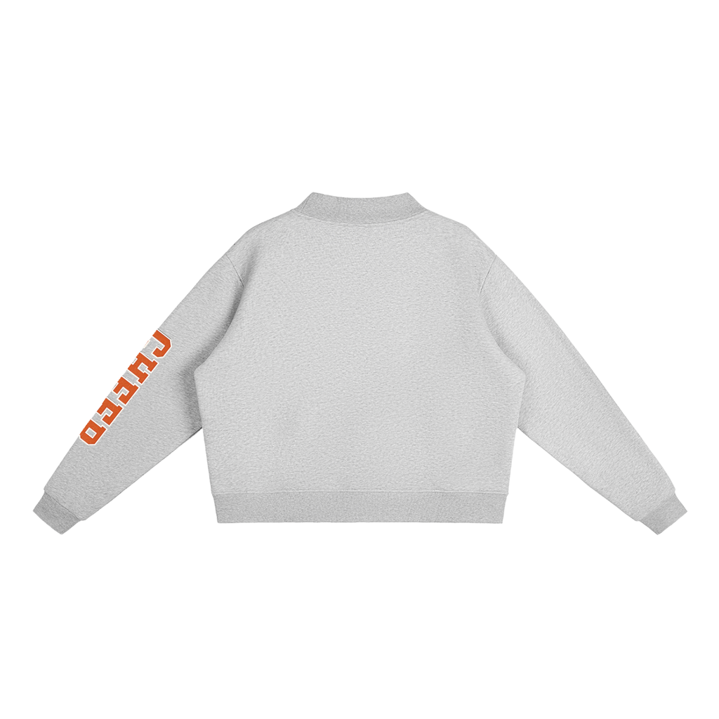 Essential Fleece Mock-Neck Crew Sweatshirt