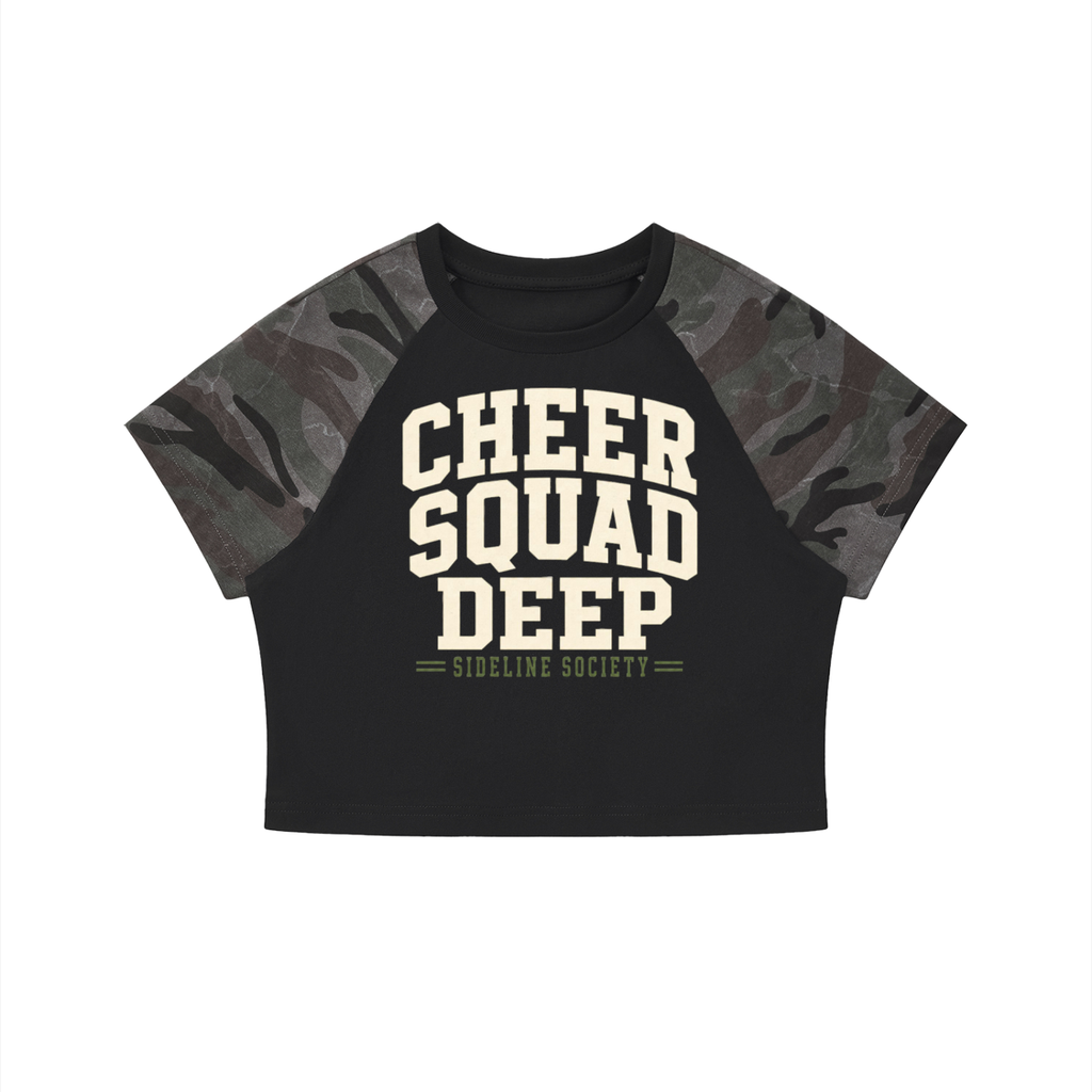 Women’s Camo Raglan Crop T-Shirt