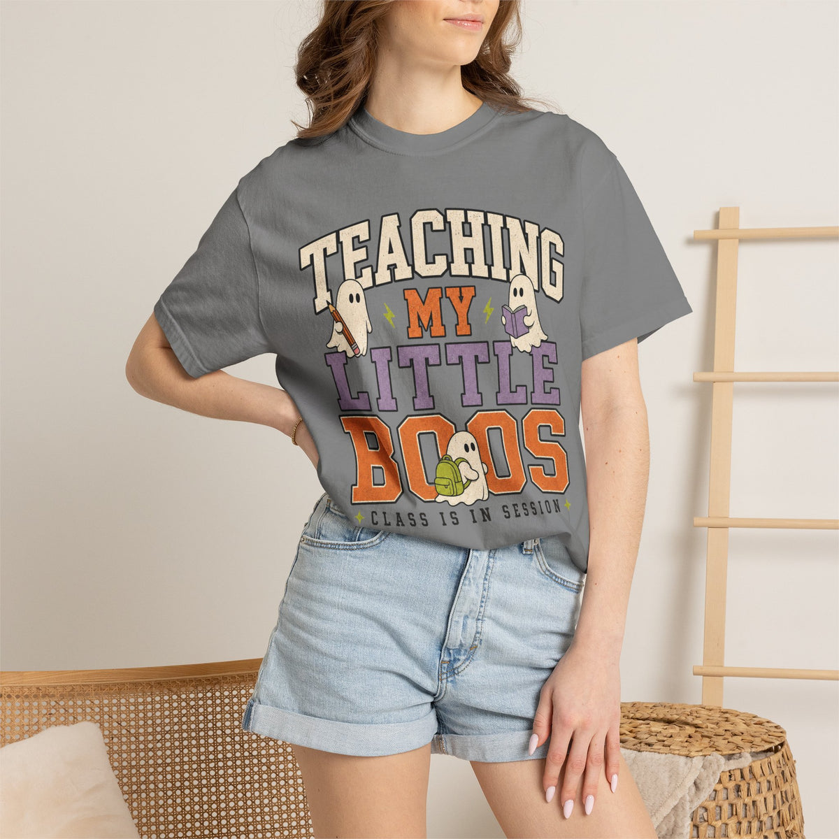 Teaching My Little Boos T-Shirt — Cute Halloween Teacher Tee