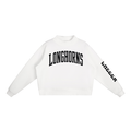 Custom Team Spirit Mock-Neck Crewneck | Personalized Team + Sleeve Text