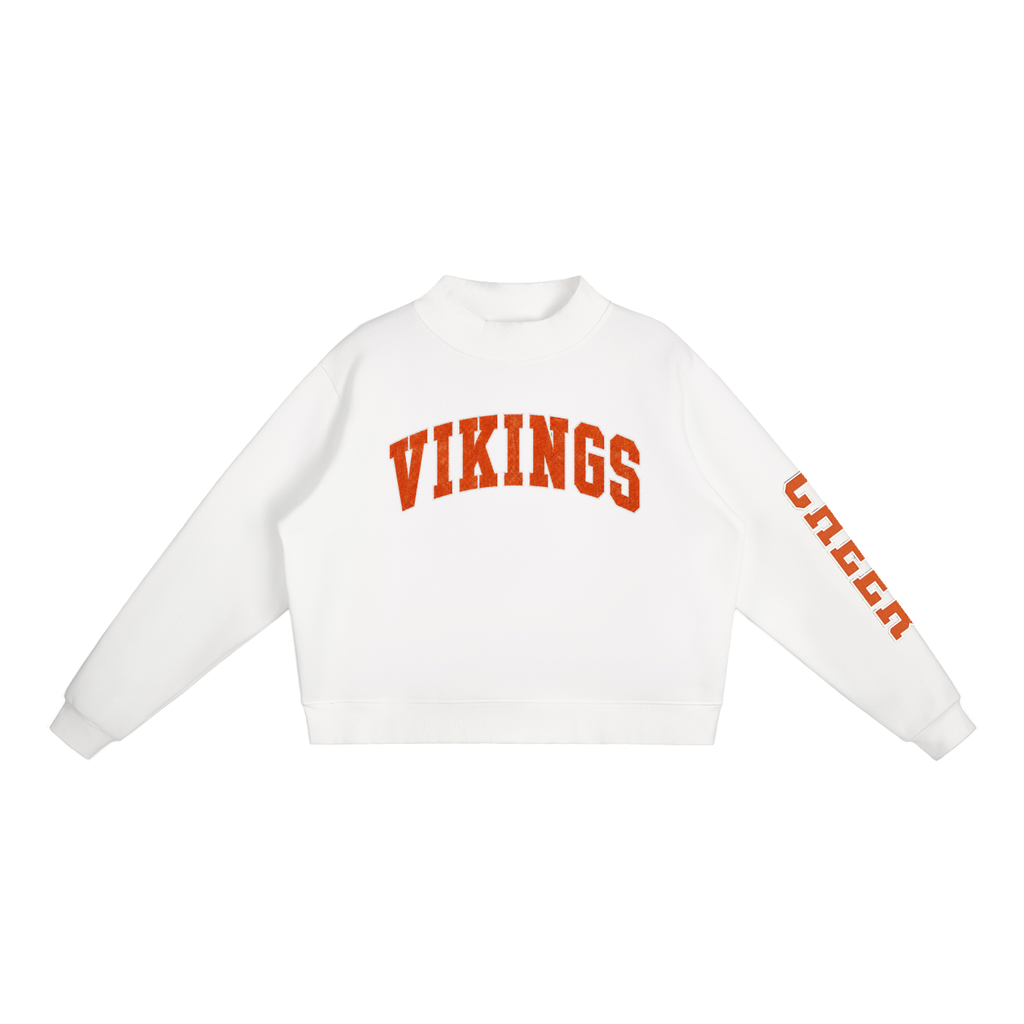 Essential Fleece Mock-Neck Crew Sweatshirt