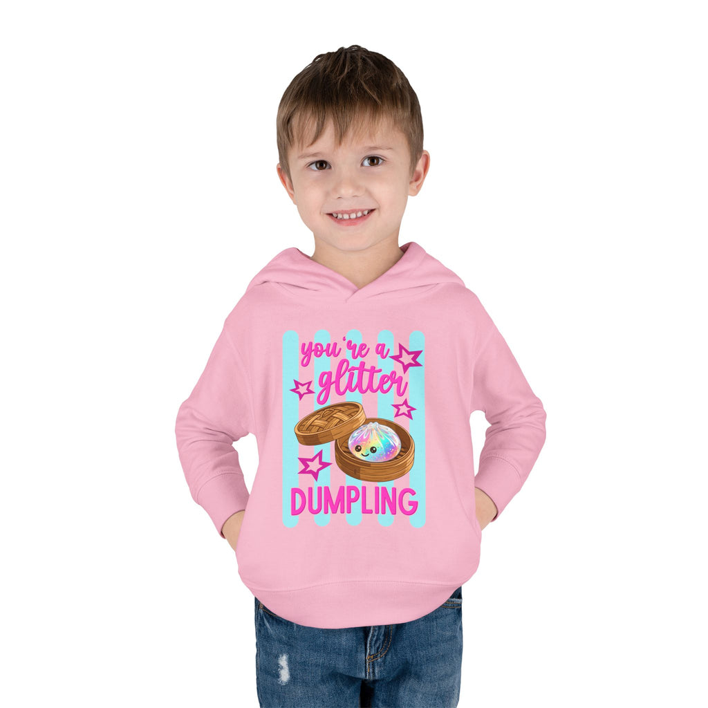 Toddler Hoodie — "You're a Glitter Dumpling" Cute Dim Sum Kids Pullover