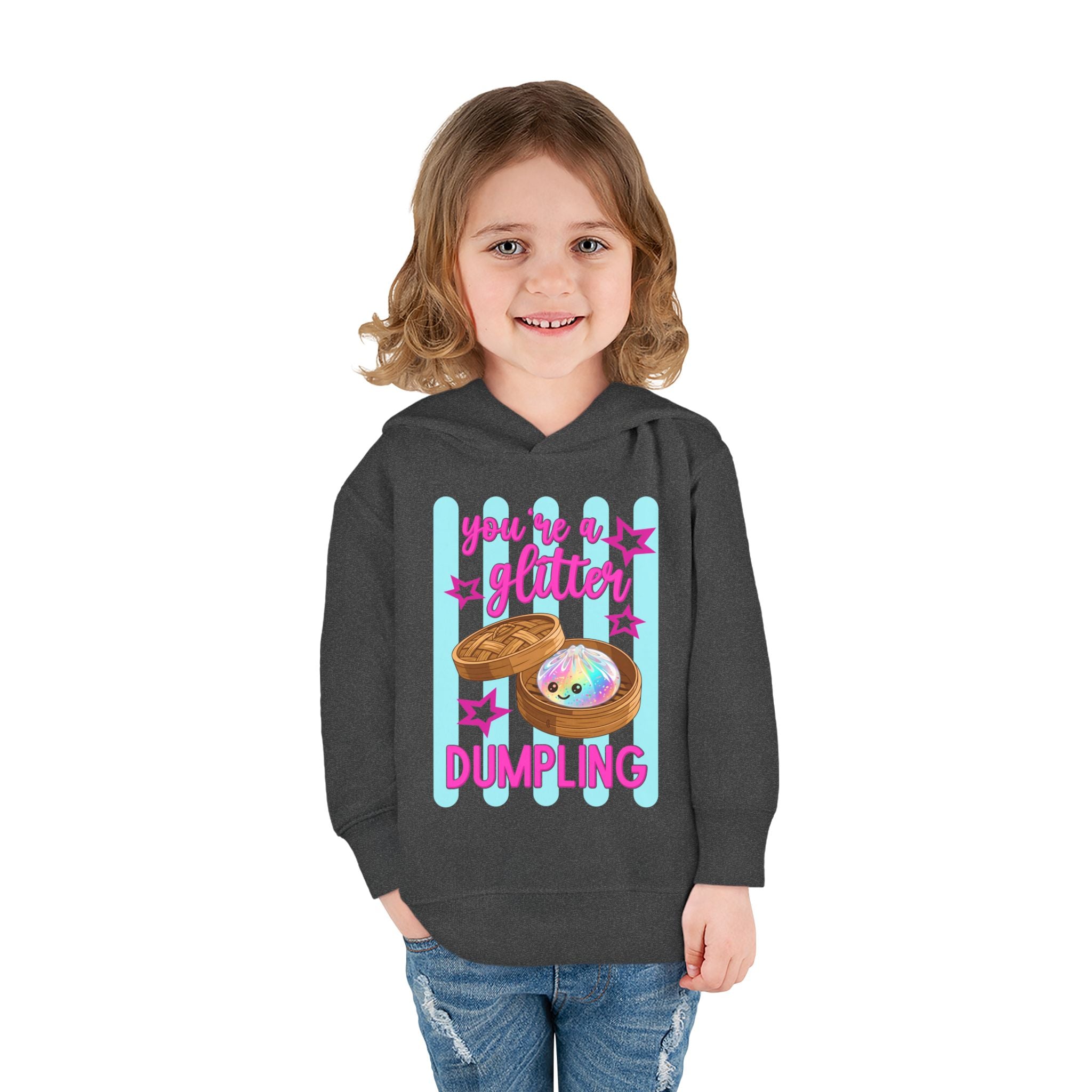 Toddler Hoodie — "You're a Glitter Dumpling" Cute Dim Sum Kids Pullover