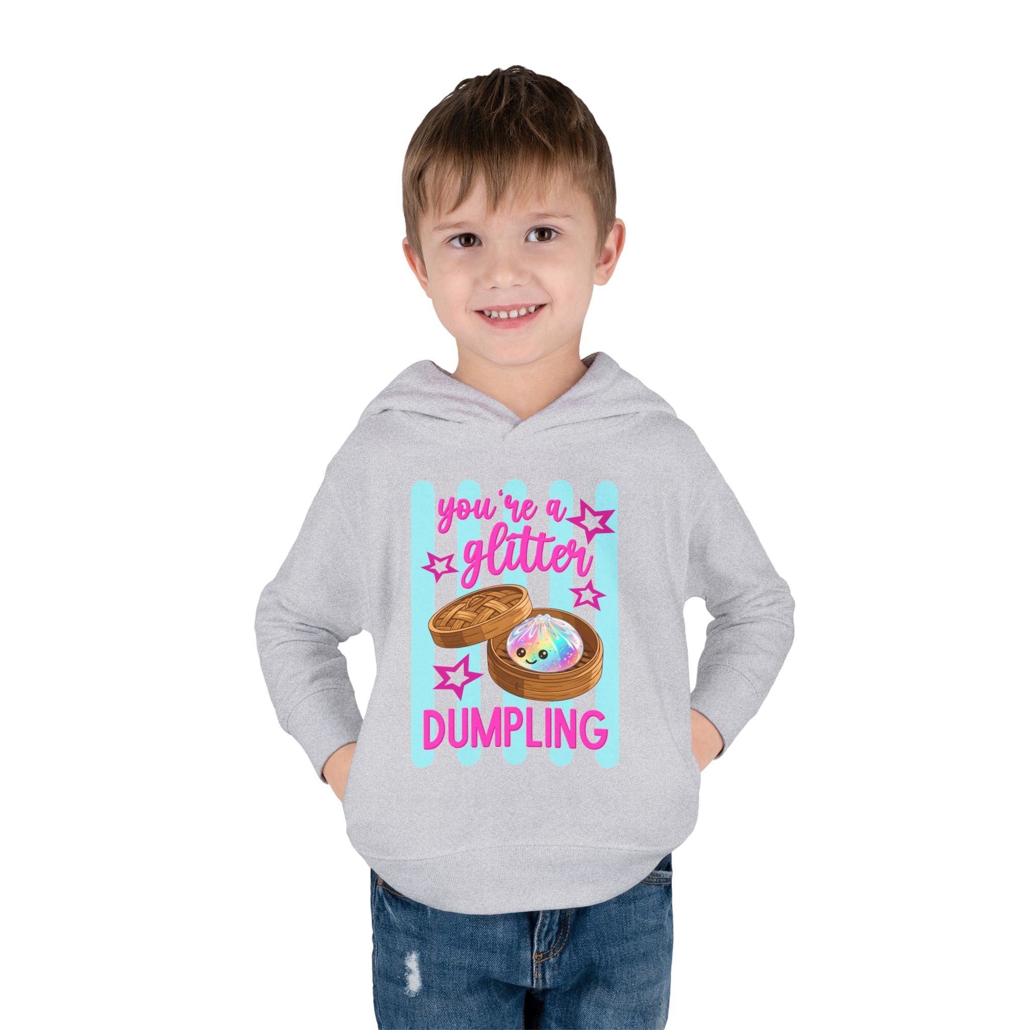 Toddler Hoodie — "You're a Glitter Dumpling" Cute Dim Sum Kids Pullover