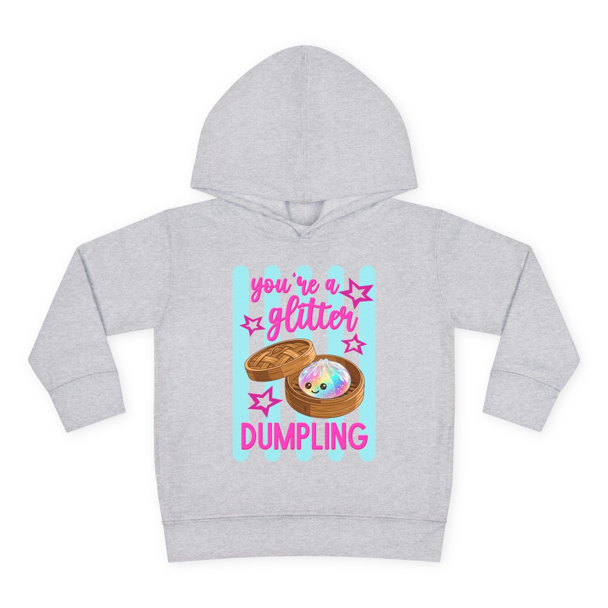 Toddler Hoodie — "You're a Glitter Dumpling" Cute Dim Sum Kids Pullover