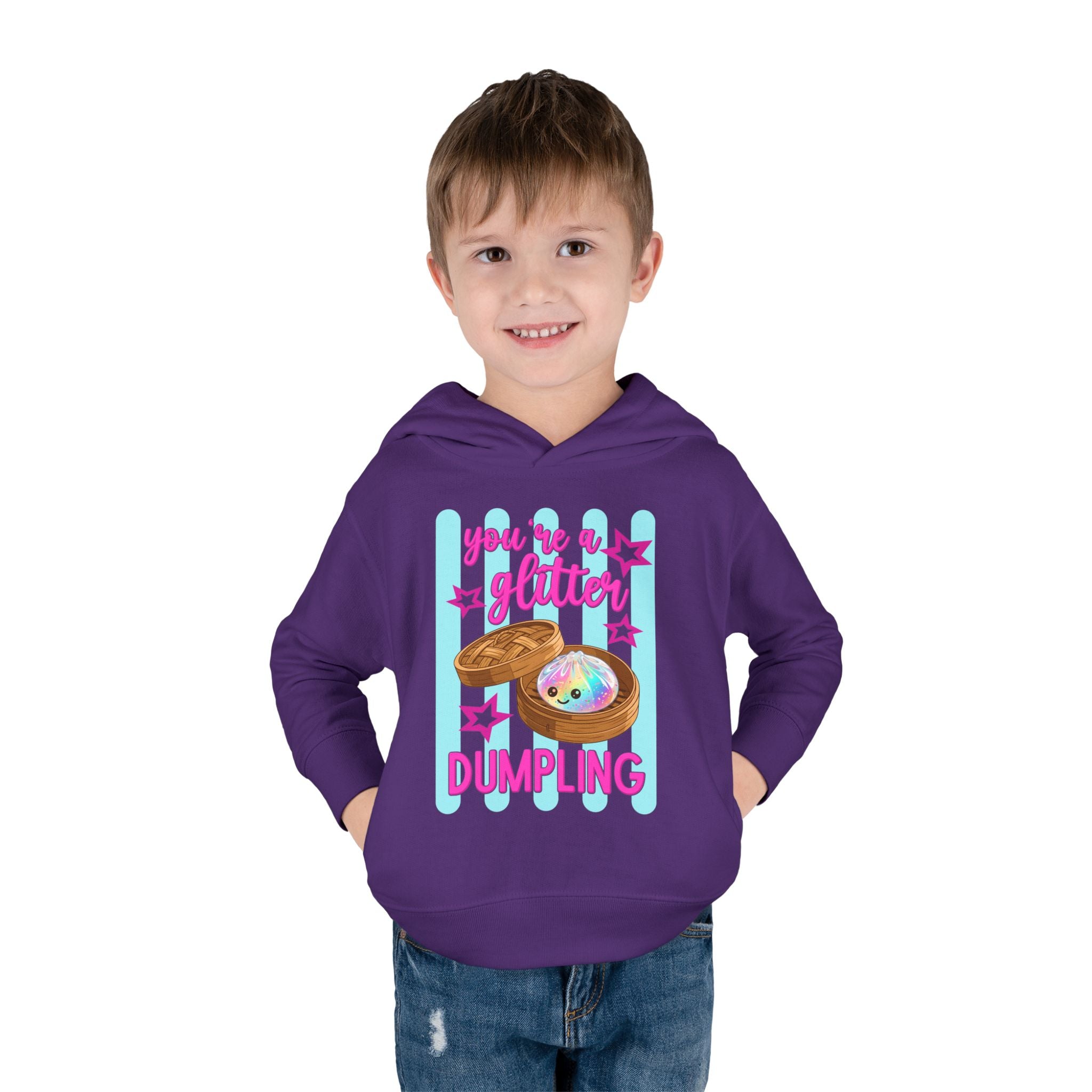Toddler Hoodie — "You're a Glitter Dumpling" Cute Dim Sum Kids Pullover