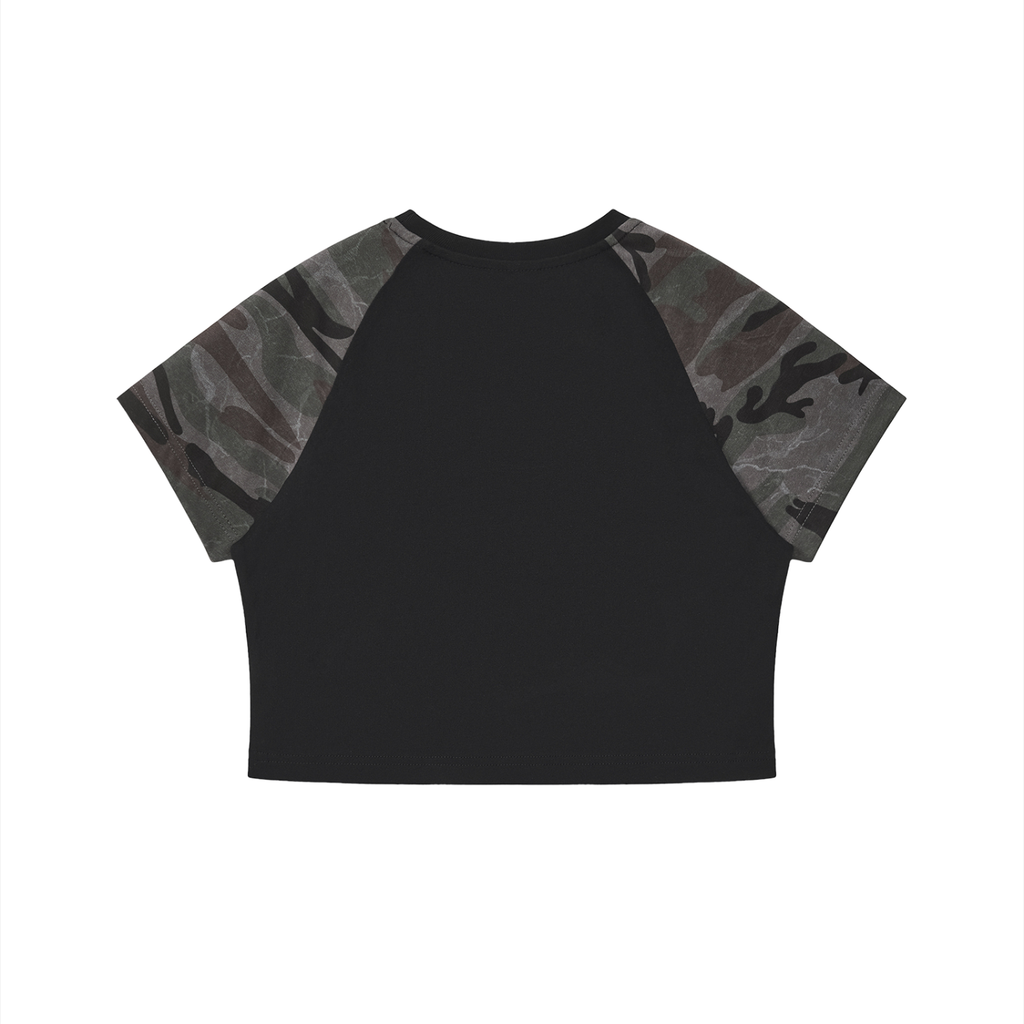 Women’s Camo Raglan Crop T-Shirt