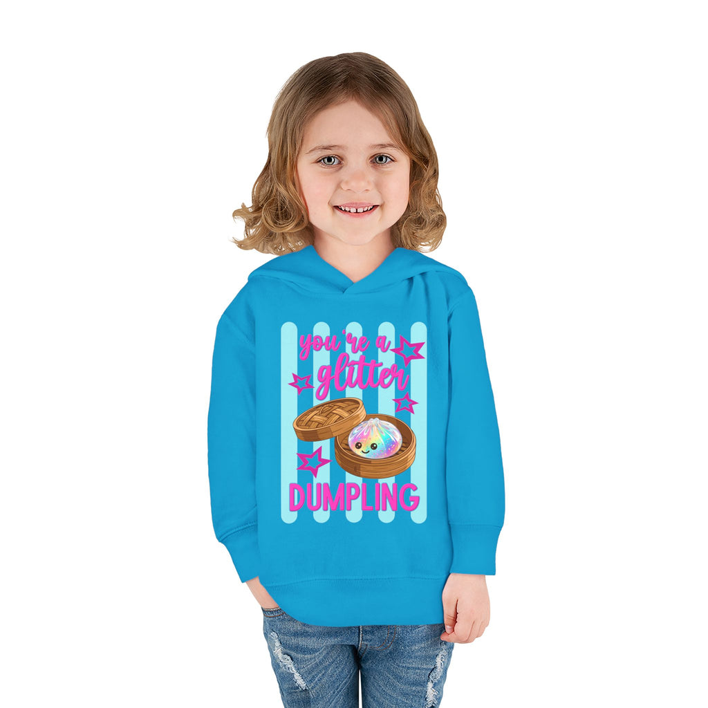 Toddler Hoodie — "You're a Glitter Dumpling" Cute Dim Sum Kids Pullover