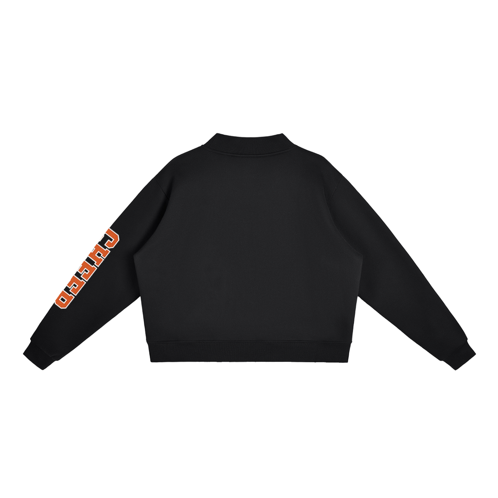 Essential Fleece Mock-Neck Crew Sweatshirt