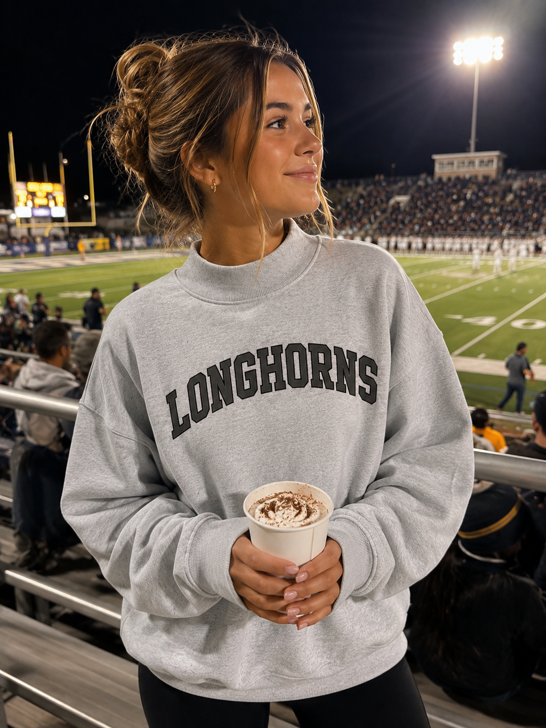 Longhorns Sideline Mock Neck Sweatshirt