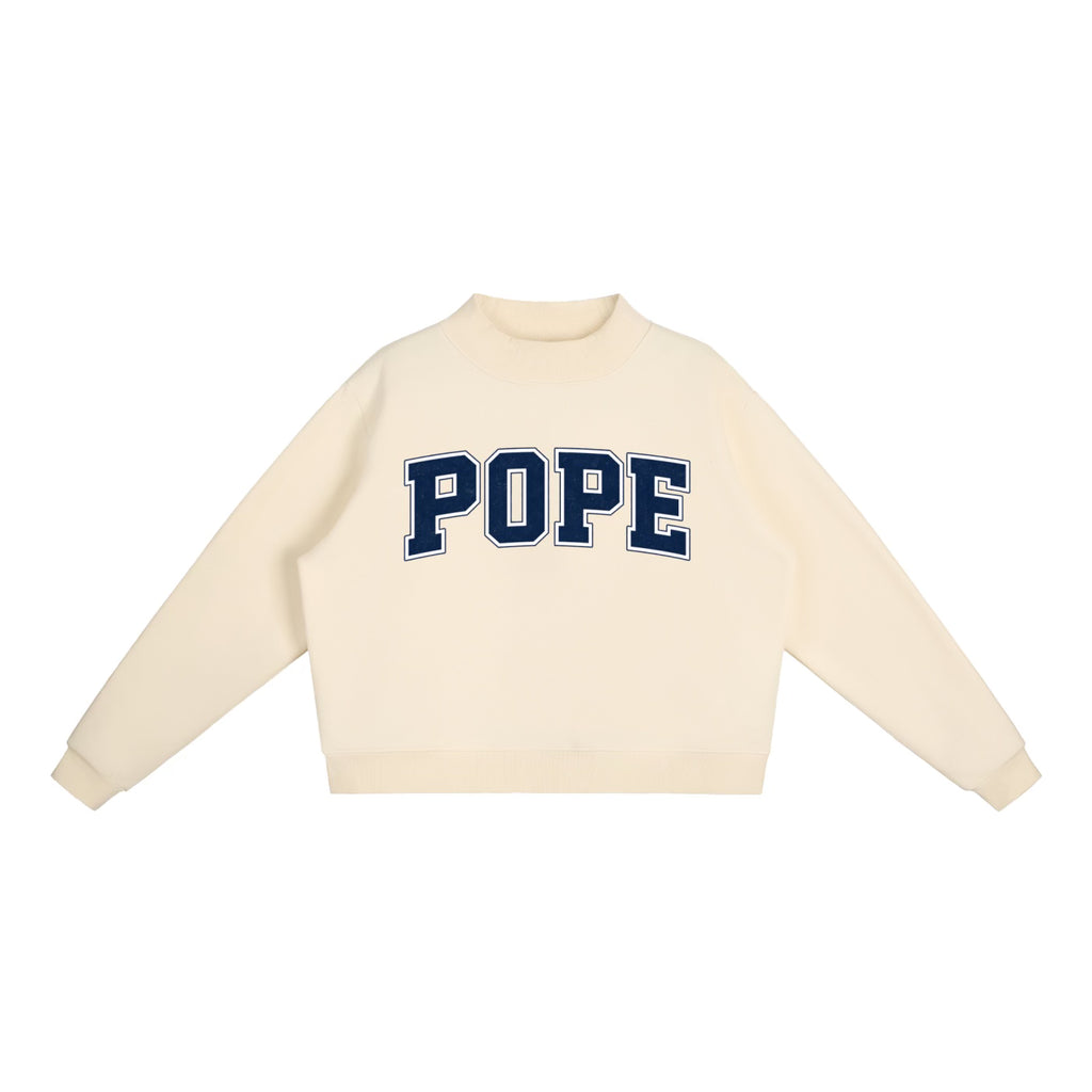 POPE Collegiate Mock Neck Crewneck Sweatshirt