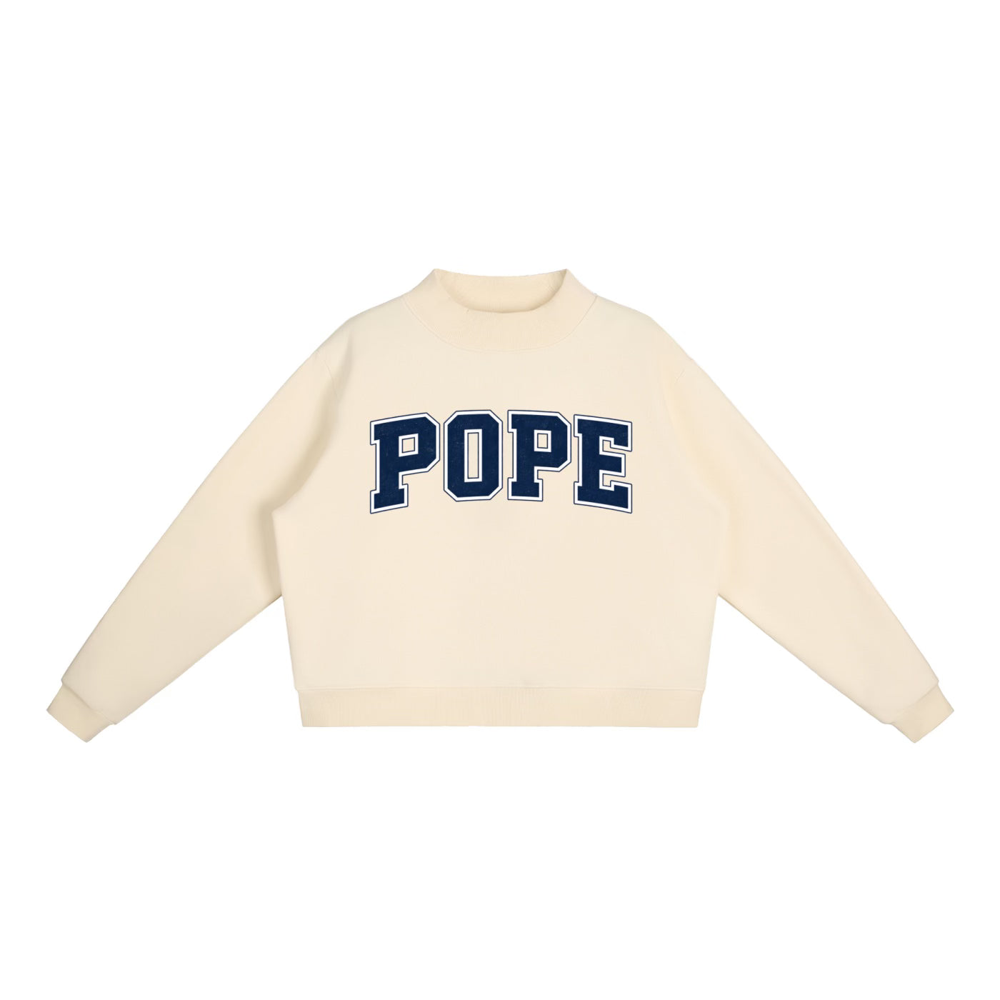 POPE Collegiate Mock Neck Crewneck Sweatshirt