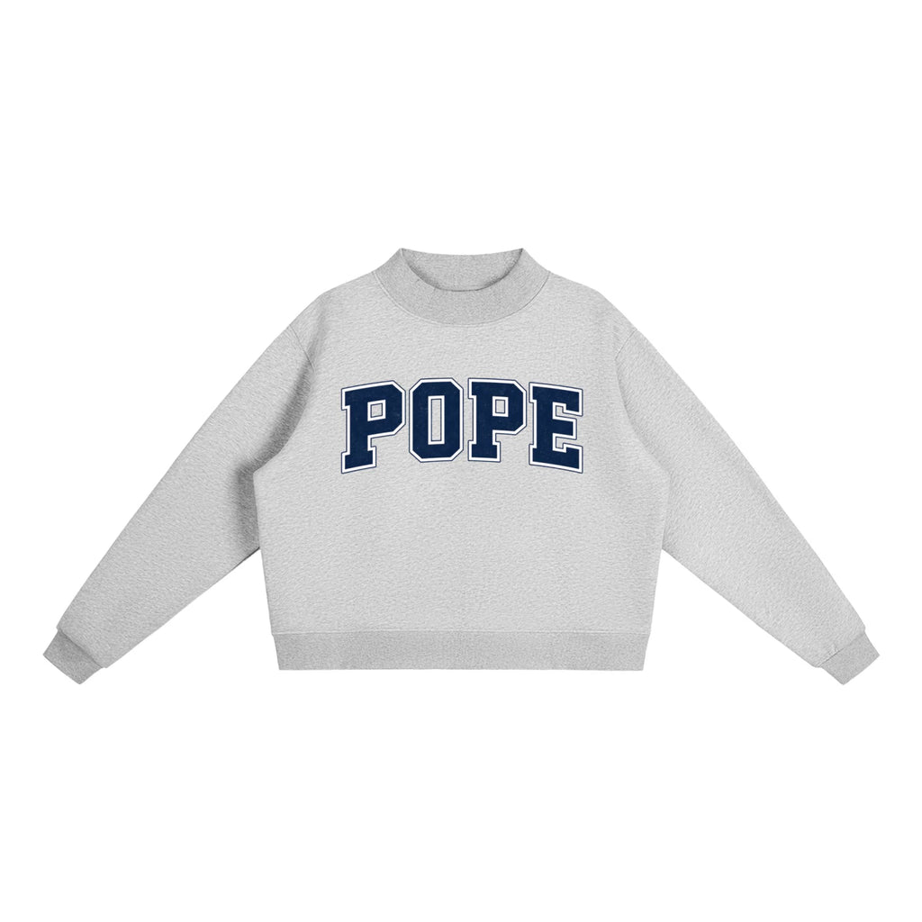 POPE Collegiate Mock Neck Crewneck Sweatshirt