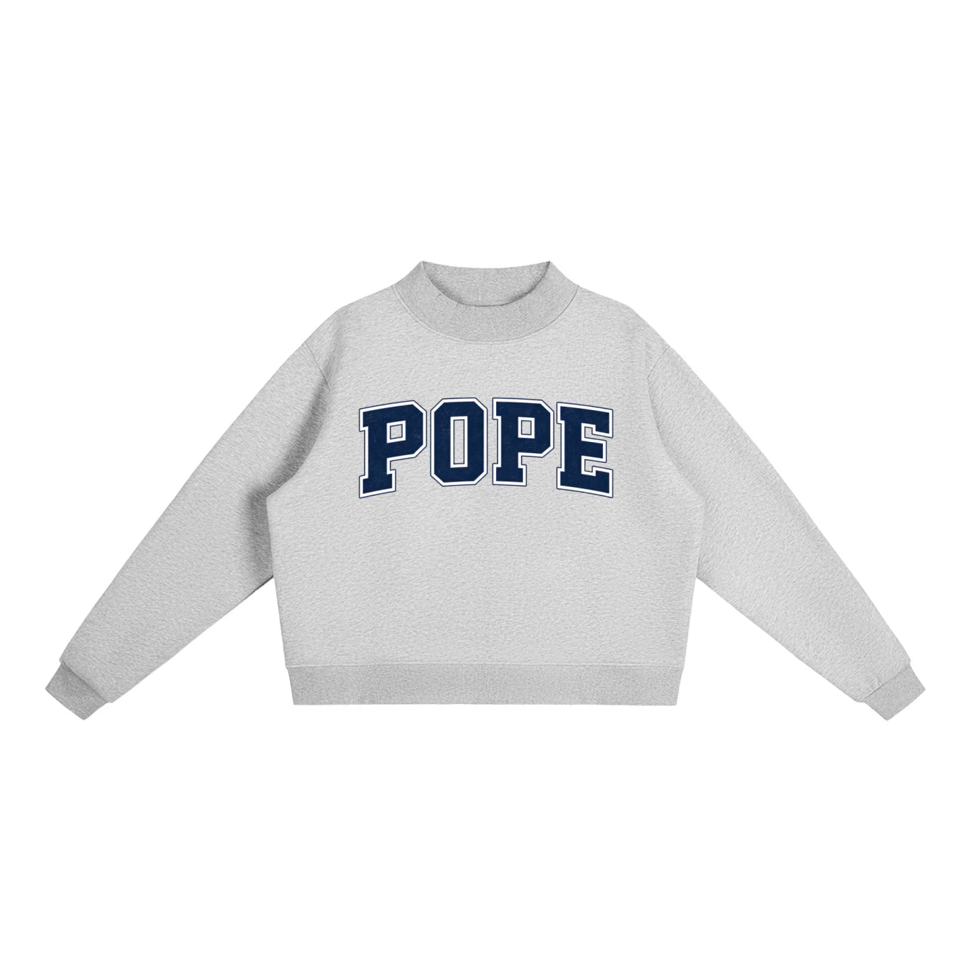 POPE Collegiate Mock Neck Crewneck Sweatshirt