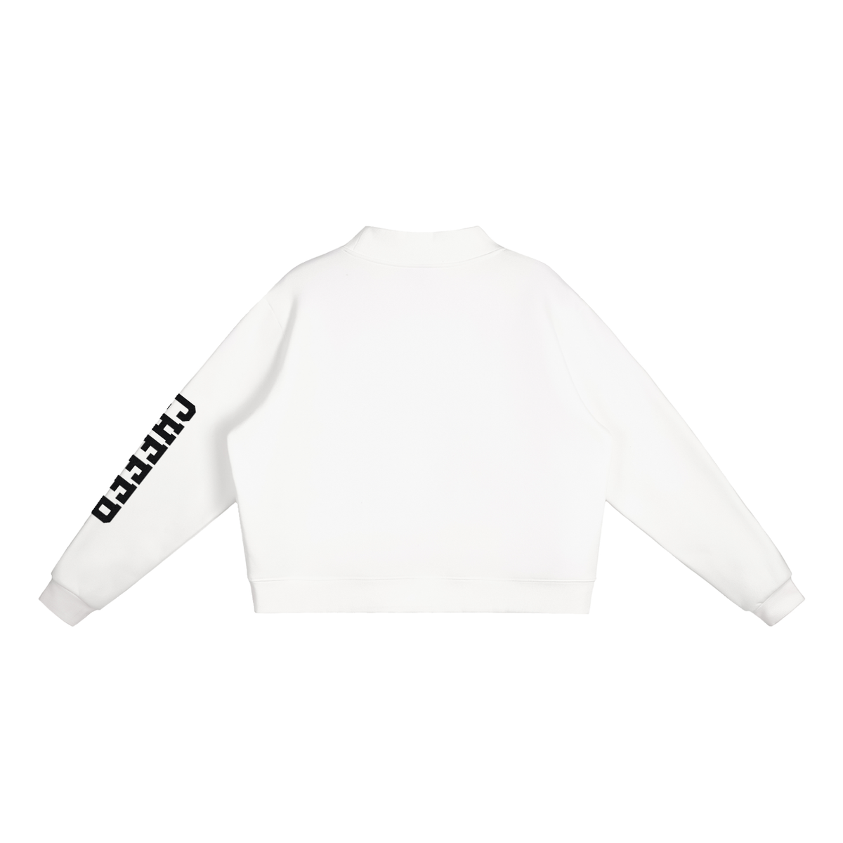 Custom Team Spirit Mock-Neck Crewneck | Personalized Team + Sleeve Text