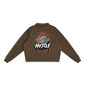 Adult Muted Drip Football Crewneck