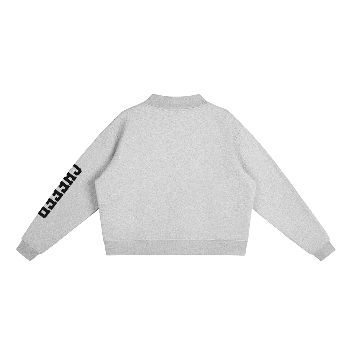 Custom Team Spirit Mock-Neck Crewneck | Personalized Team + Sleeve Text