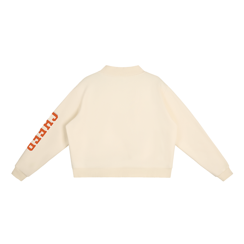 Essential Fleece Mock-Neck Crew Sweatshirt