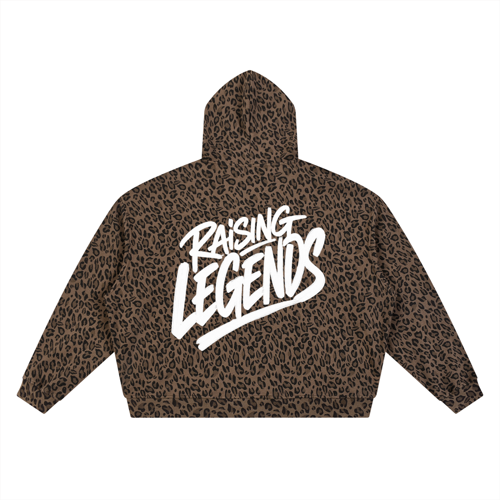 Raising Legends Leopard Oversized Zip Hoodie