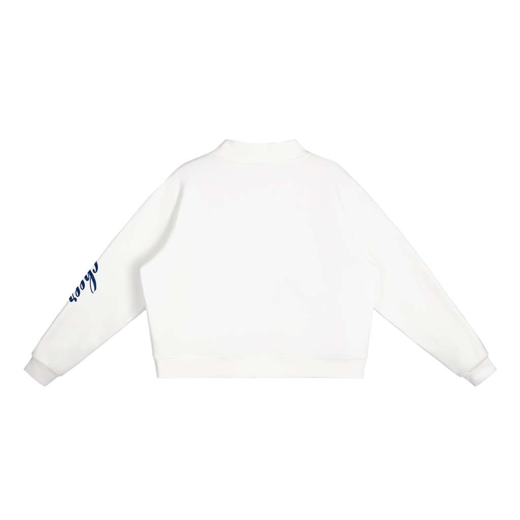 Essential Fleece Mock-Neck Crew Sweatshirt