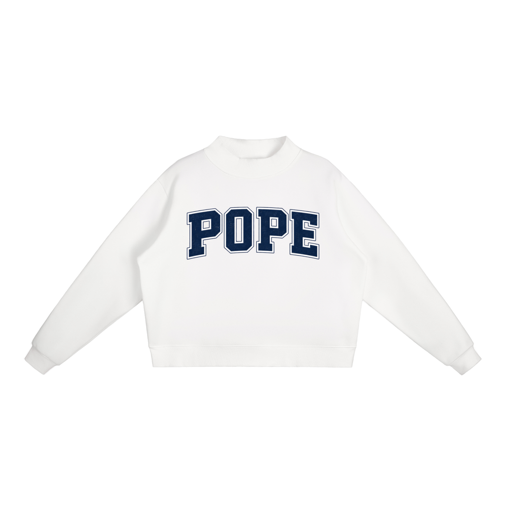 POPE Collegiate Mock Neck Crewneck Sweatshirt