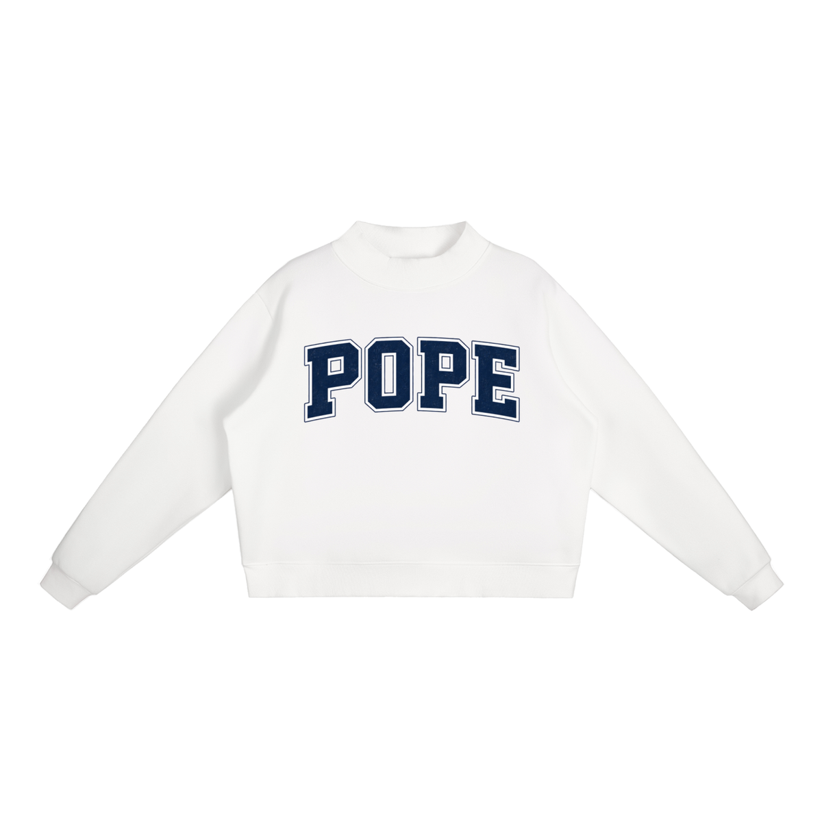 POPE Collegiate Mock Neck Crewneck Sweatshirt
